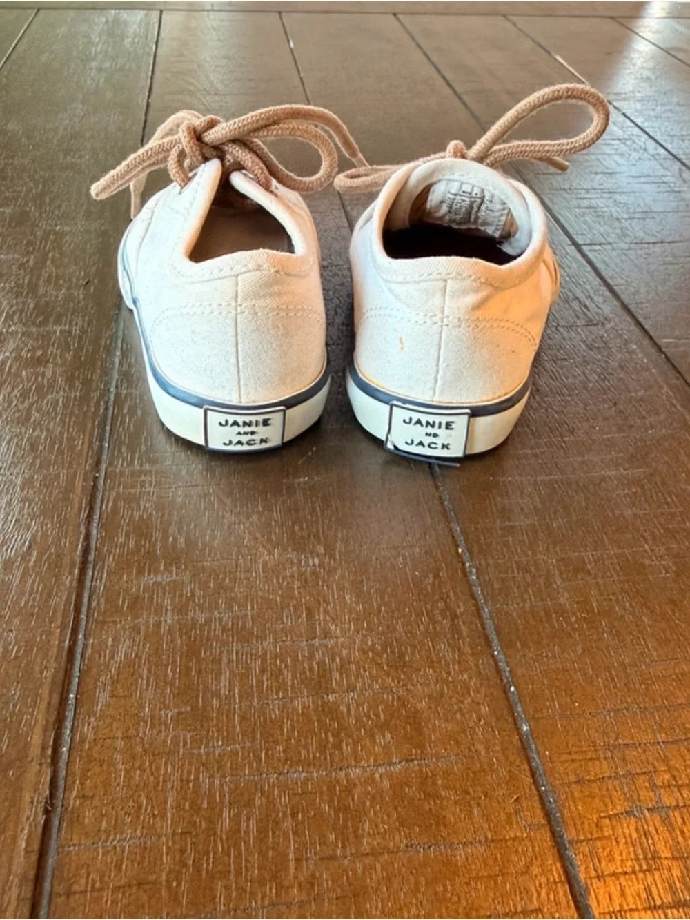 Janie and Jack Tan Canvas Lace-Up Baby Sneakers
